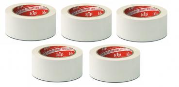 KIP 3818 PVC-Klebeband weiß, quer gerillt 50 mm x 33 m - 5 Rollen